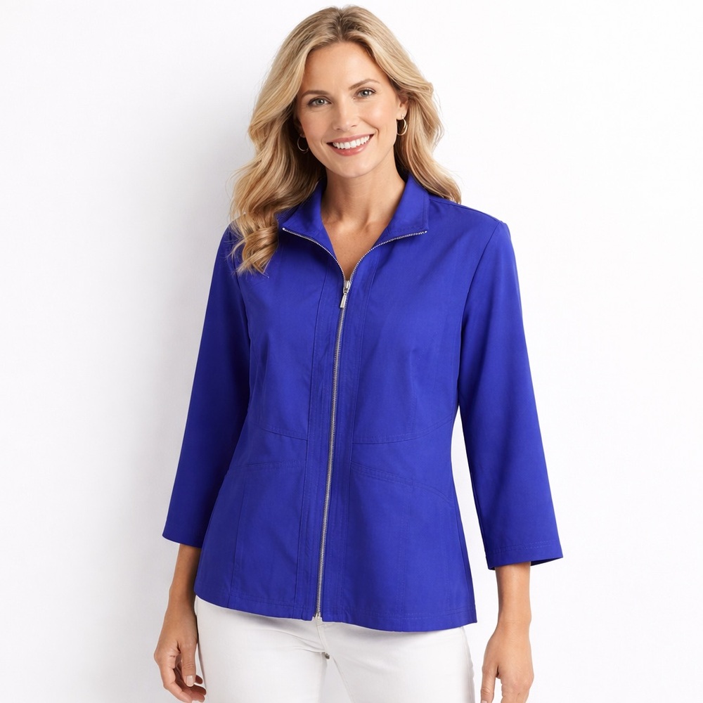 Weekend By Chico’s Purple Lightweight Jacket Medium Travel